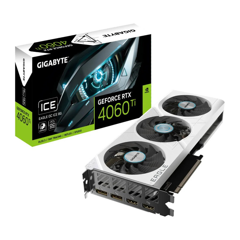 Gigabyte GeForce RTX 4060 Ti Eagle OC 8GB GDDR6 Graphics Card - Ice Edition - كرت الشاشة